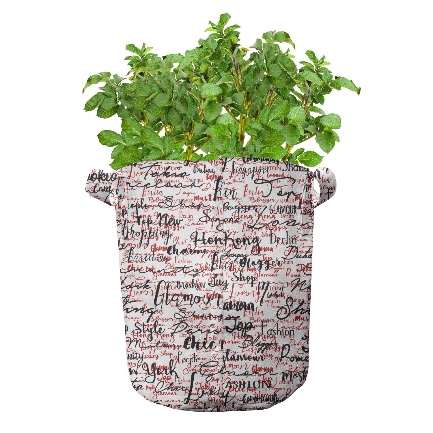 mit und Weise Abakuhaus Art Worte Pflanzkübel Modern Populäre Griffen Stofftöpfe Pflanzen, hochleistungsfähig für