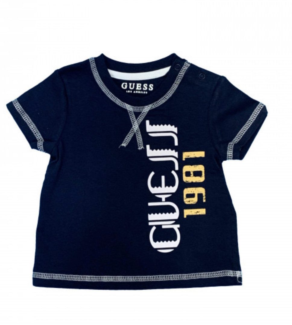 T-Shirt Baby Jungen T-Shirt Print – Baumwolle kurzarm dunkelblau