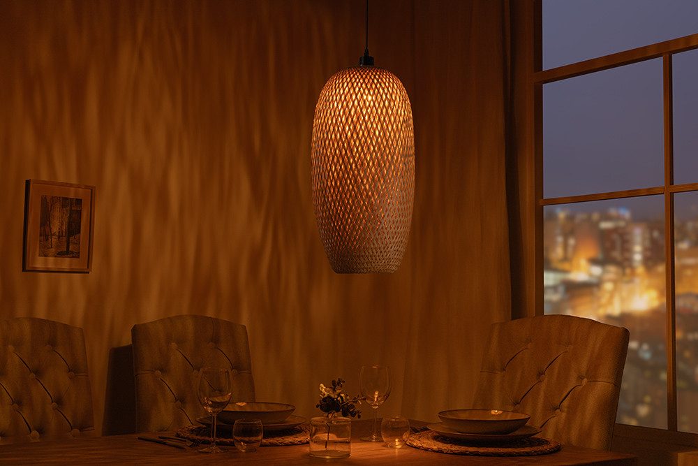 riess-ambiente Hängeleuchte ORGANIC LIVING 40cm natur · Pendellampe mit Sch günstig online kaufen