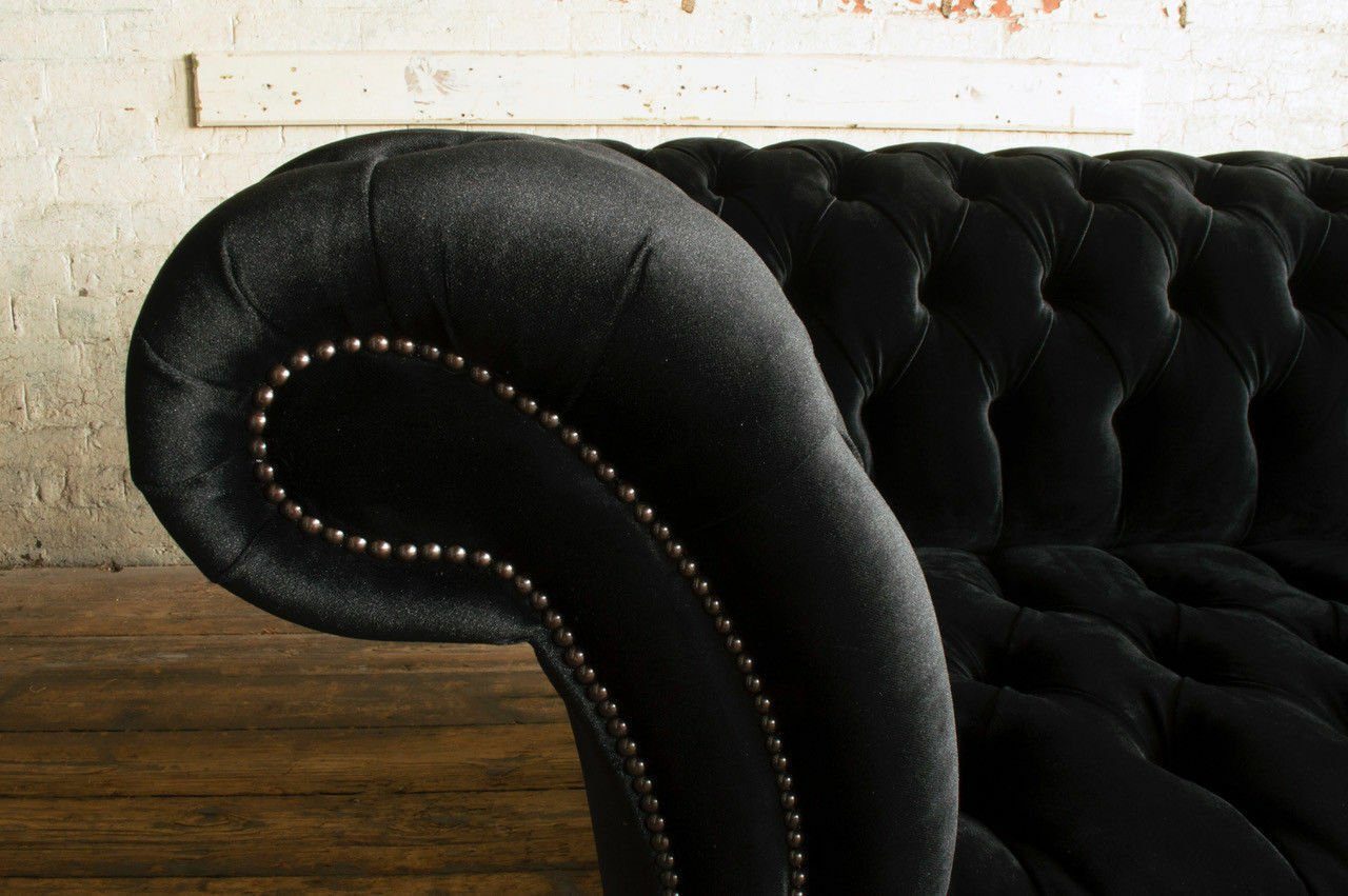 Luxus JVmoebel Sofa Chesterfield Sitz Design Textil #T2 2-Sitzer Garnitur Couch Polster