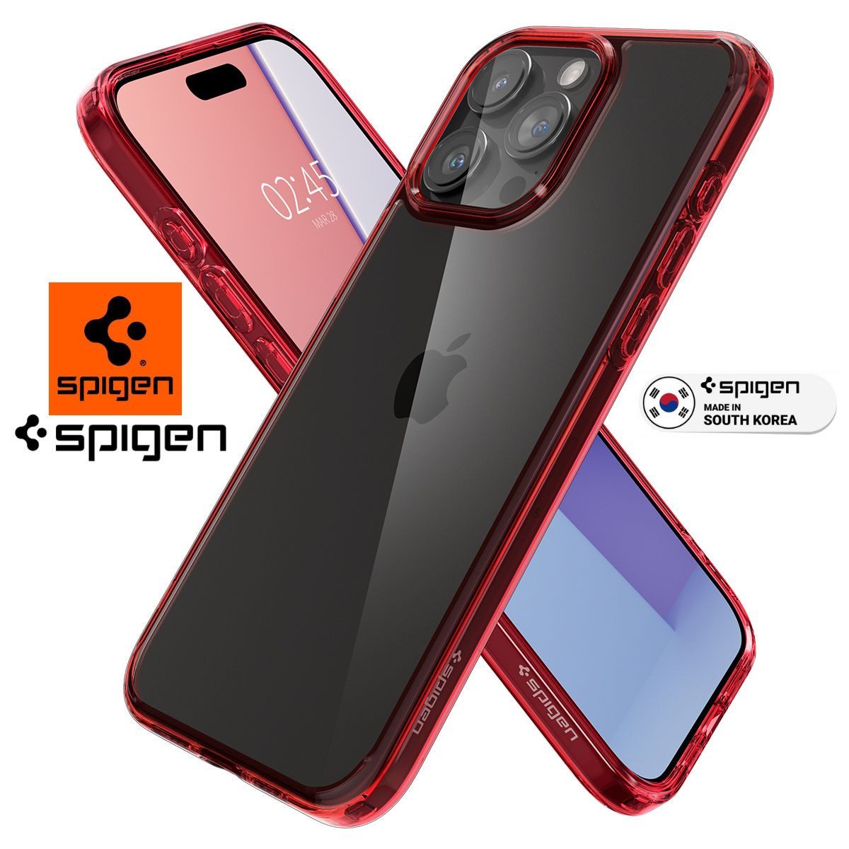 Spigen Smartphone-Hülle Handyhülle für iPhone 15 Pro Schutzhülle Robust Hülle Case, 360-Grad Schutz, Kabelloses Laden, Robust, Schocksicher, Waschbar