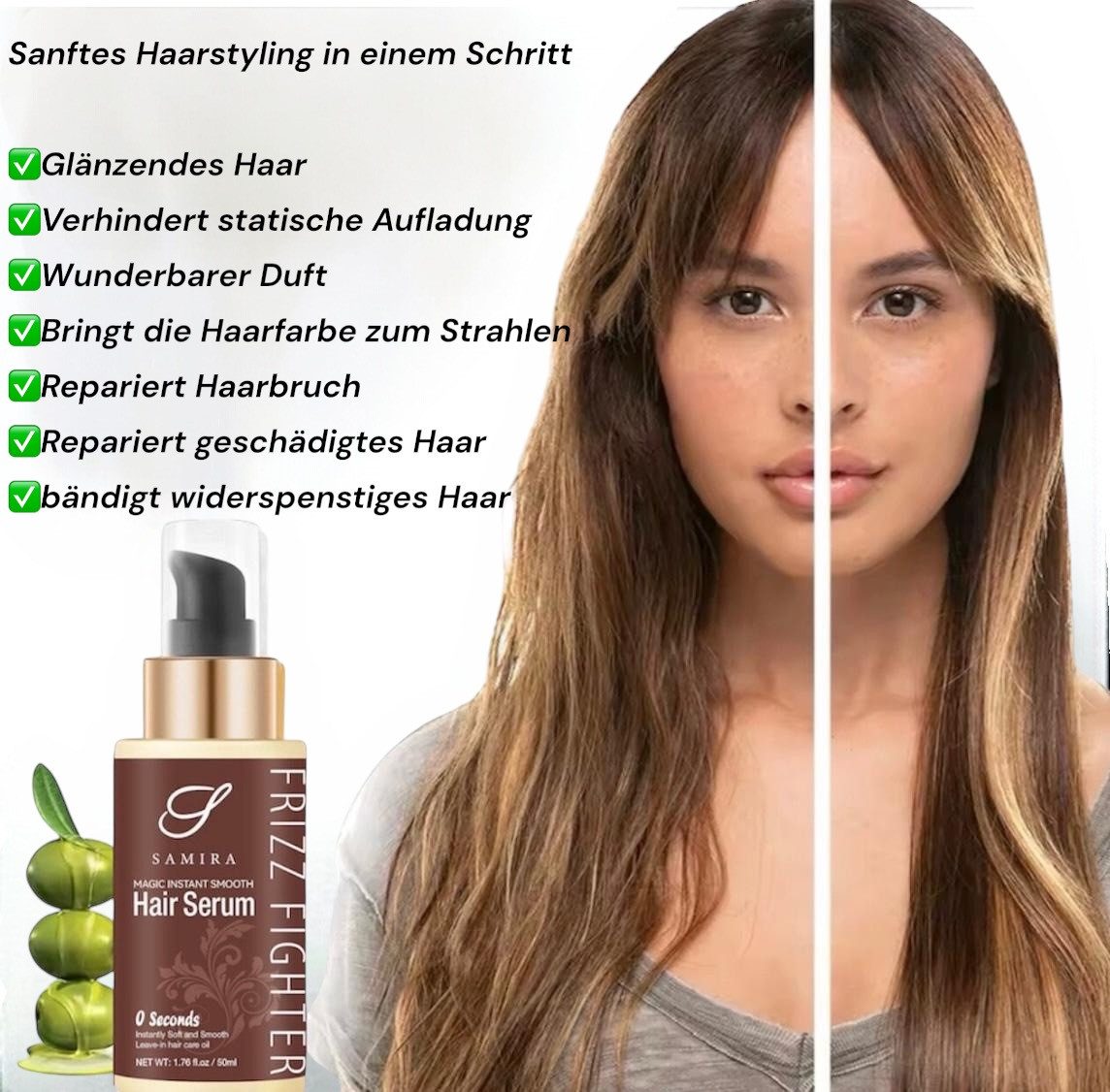 Samira Haarpflege-Set Ultra Locken Shampoo & Conditioner + smoothi anti frizz serum, 3-tlg., reichhaltig