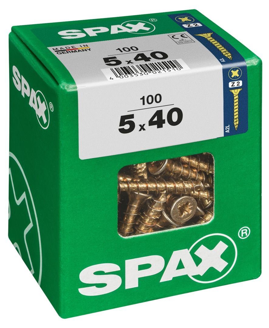 x SPAX 100 Holzbauschraube PZ Universalschrauben 5.0 40 2 mm - Spax