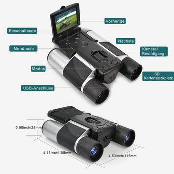 LeiGo Fernglas mit Display, Teleskop, Outdoor-Camping-Sportfeld-Kamera Fernglas (HD-Videokamera, Nachtsicht-Fernglas zur Vogelbeobachtung)