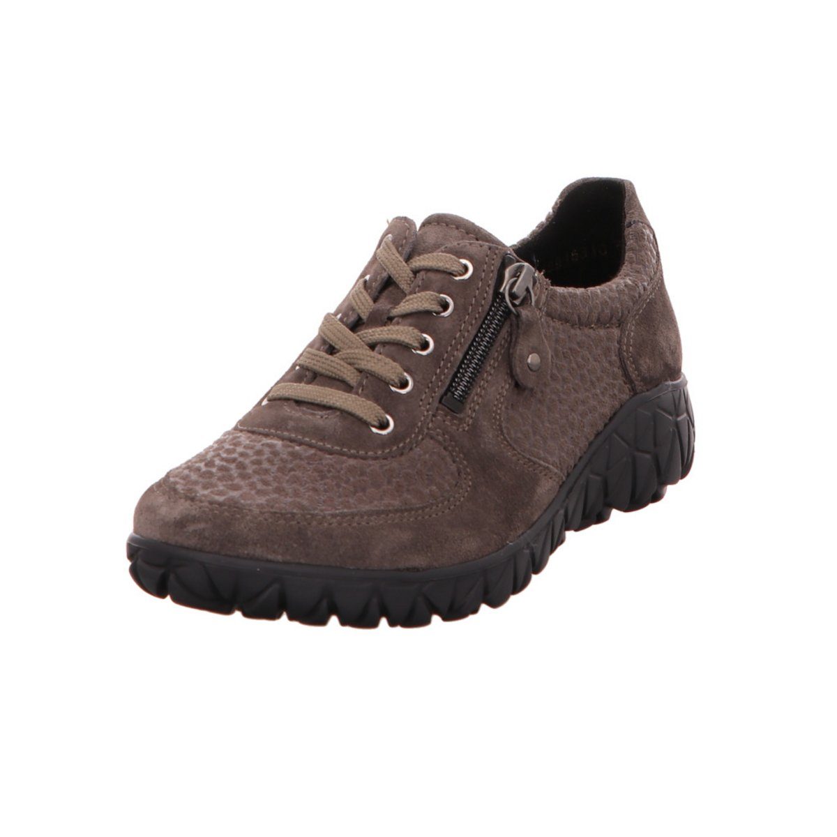 Komfort Schnürer für Damen in braun Schnürschuh