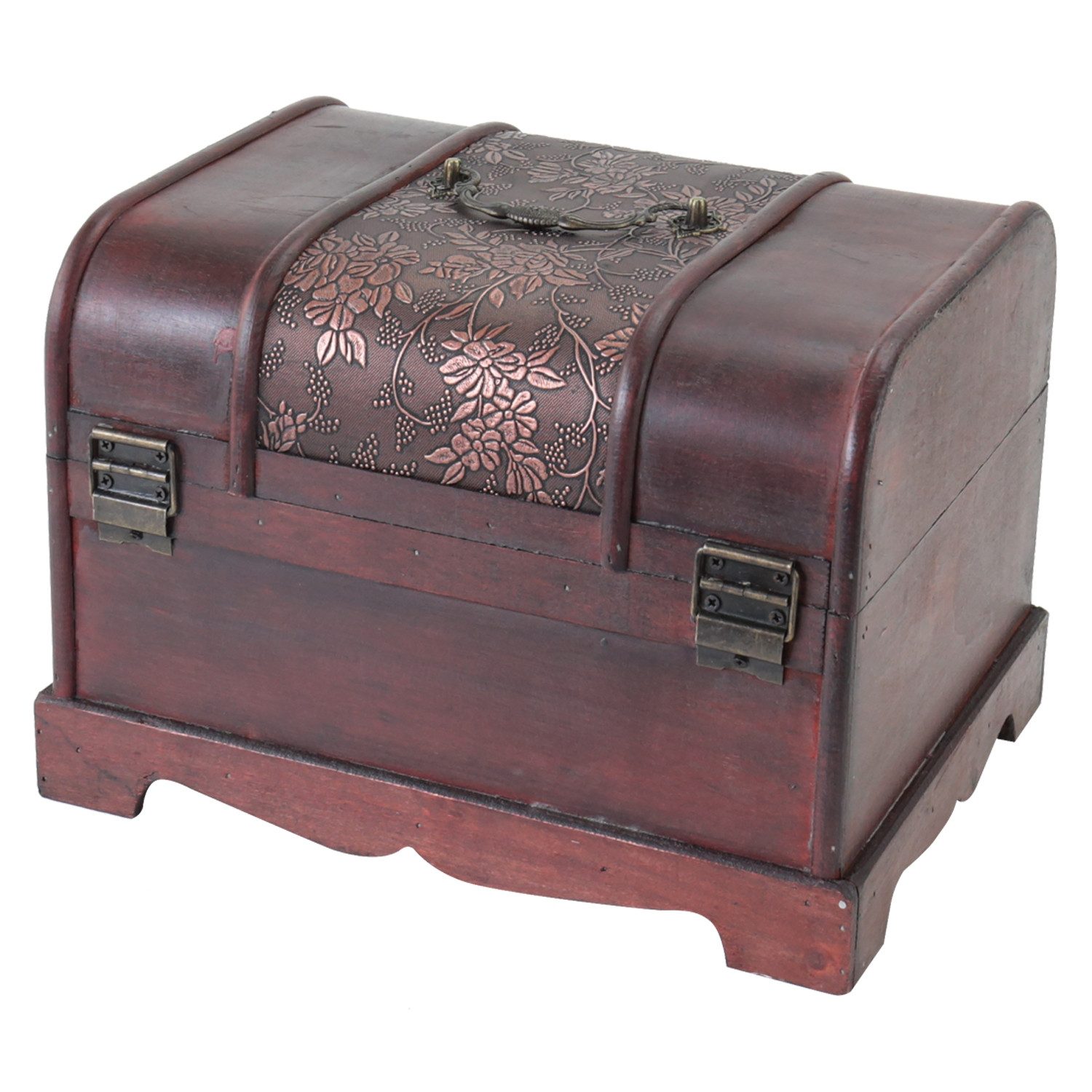 HMF Schatzkiste Handgefertigte Schatztruhe aus Holz (1 St), dekorative Aufbewahrungsbox, 30 x 23 x 21 cm, Japan