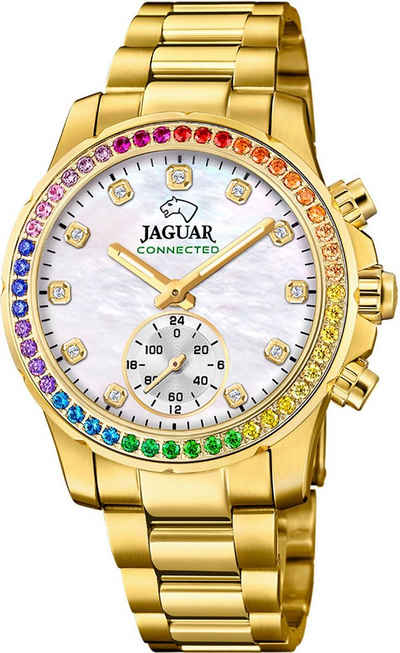 Jaguar Chronograph Connected, J983/4, Armbanduhr, Damenuhr, Saphirglas, Stoppfunktion, Swiss Made