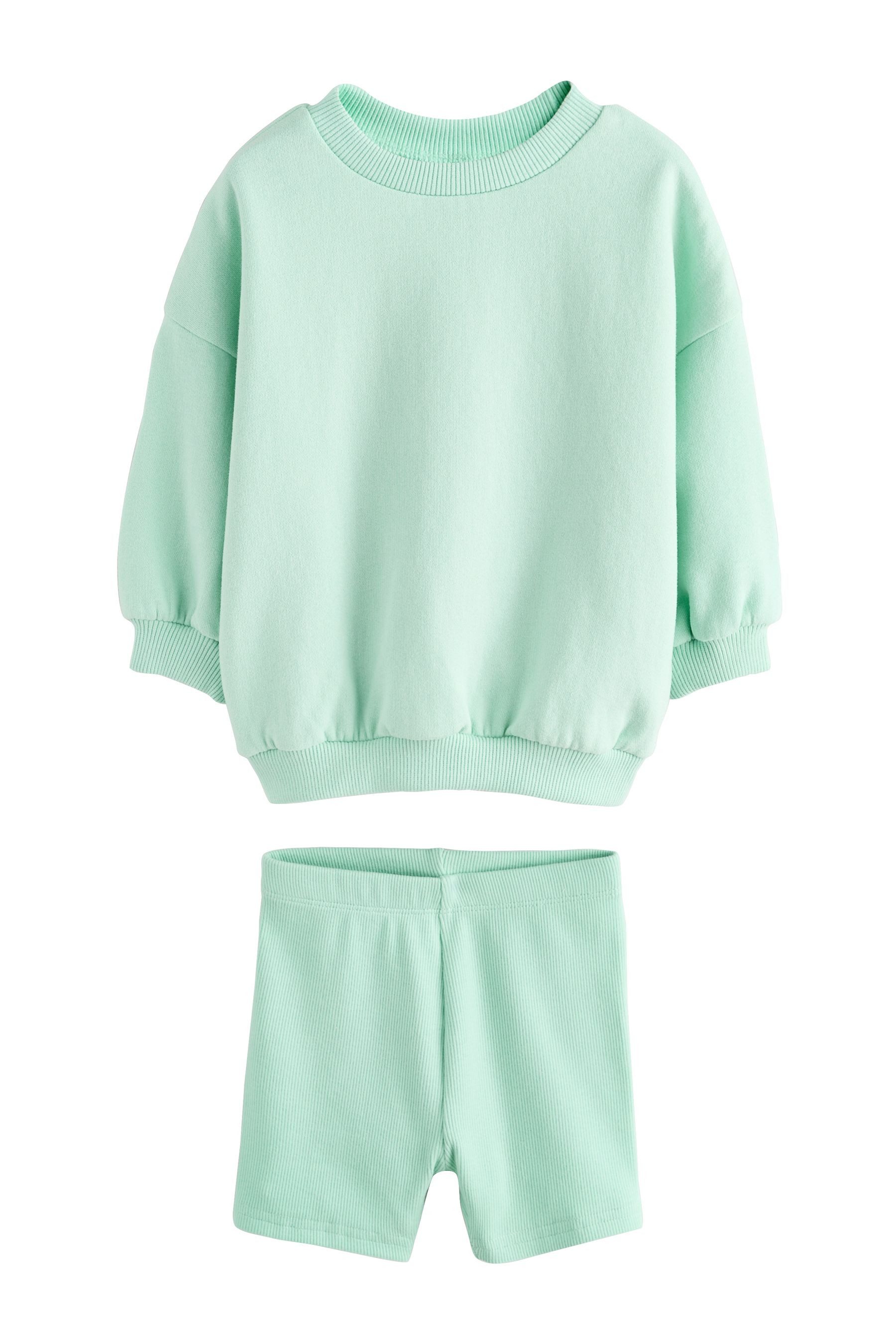 Pullover & Shorts Sweatshirt und Radlershorts im Set