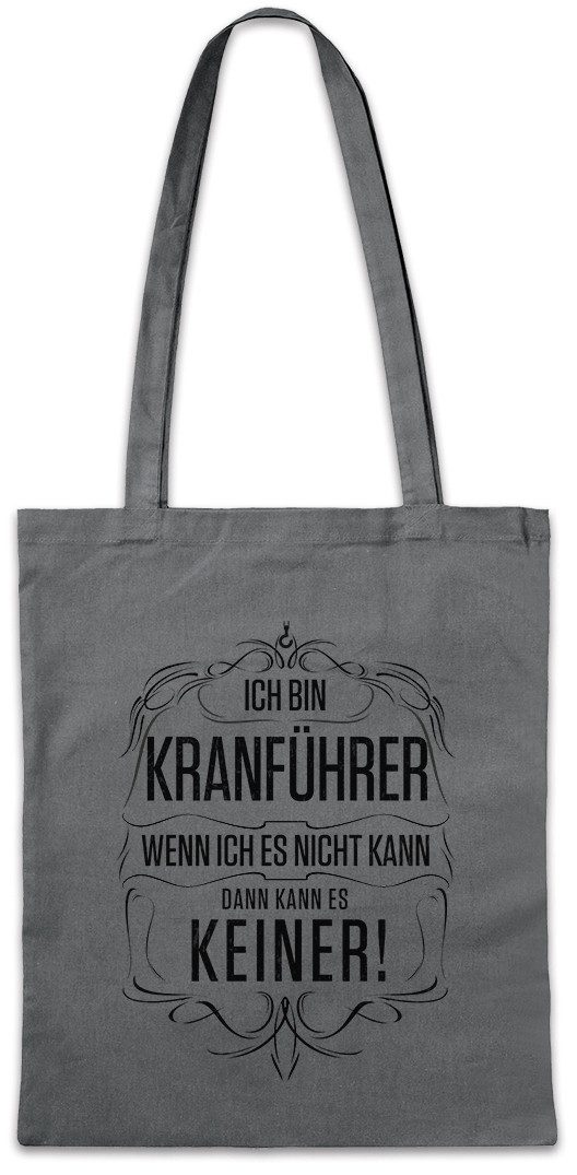 Beuteltasche Ich Bin Kranführer Stofftasche Beruf Kran Fahrer Baustelle Baukran