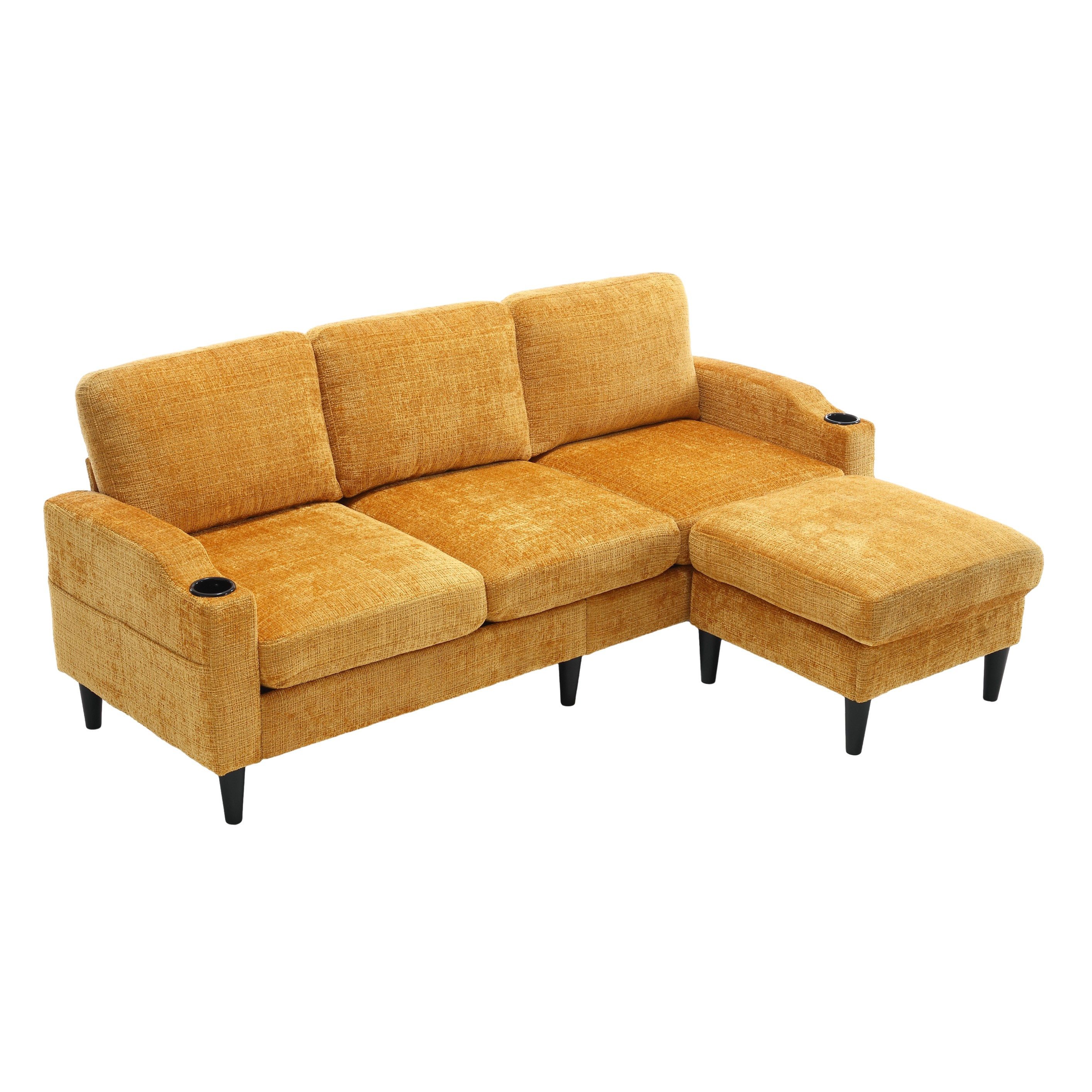 LVHOM Loungesofa mit Hocker & Stauraum, günstig online kaufen