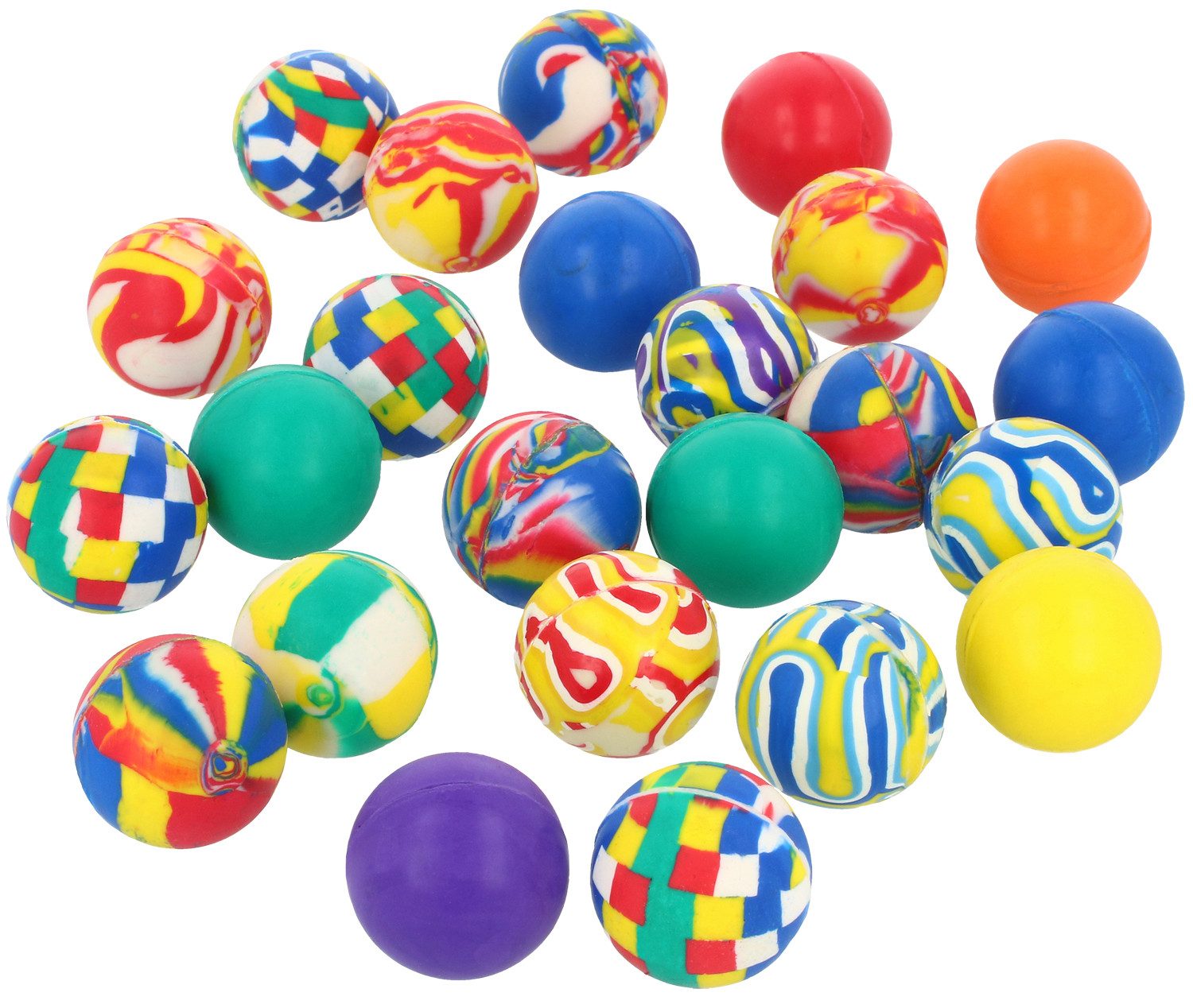 com-four Flummi Flummi zum Spielen für Kinder (24-St), Bunte Springbälle als kleines Mitbringsel
