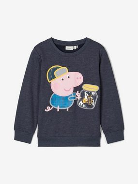 Name It Rundhalspullover Name It Jungen Sweatshirt "Schorsch Pig" in blau