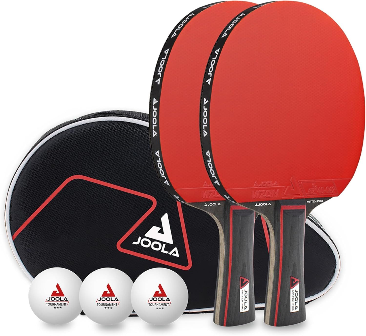 Joola Tischtennisschläger Set Duo Pro, Tischtennis Schläger Set Tischtennisset Table Tennis Bat Racket