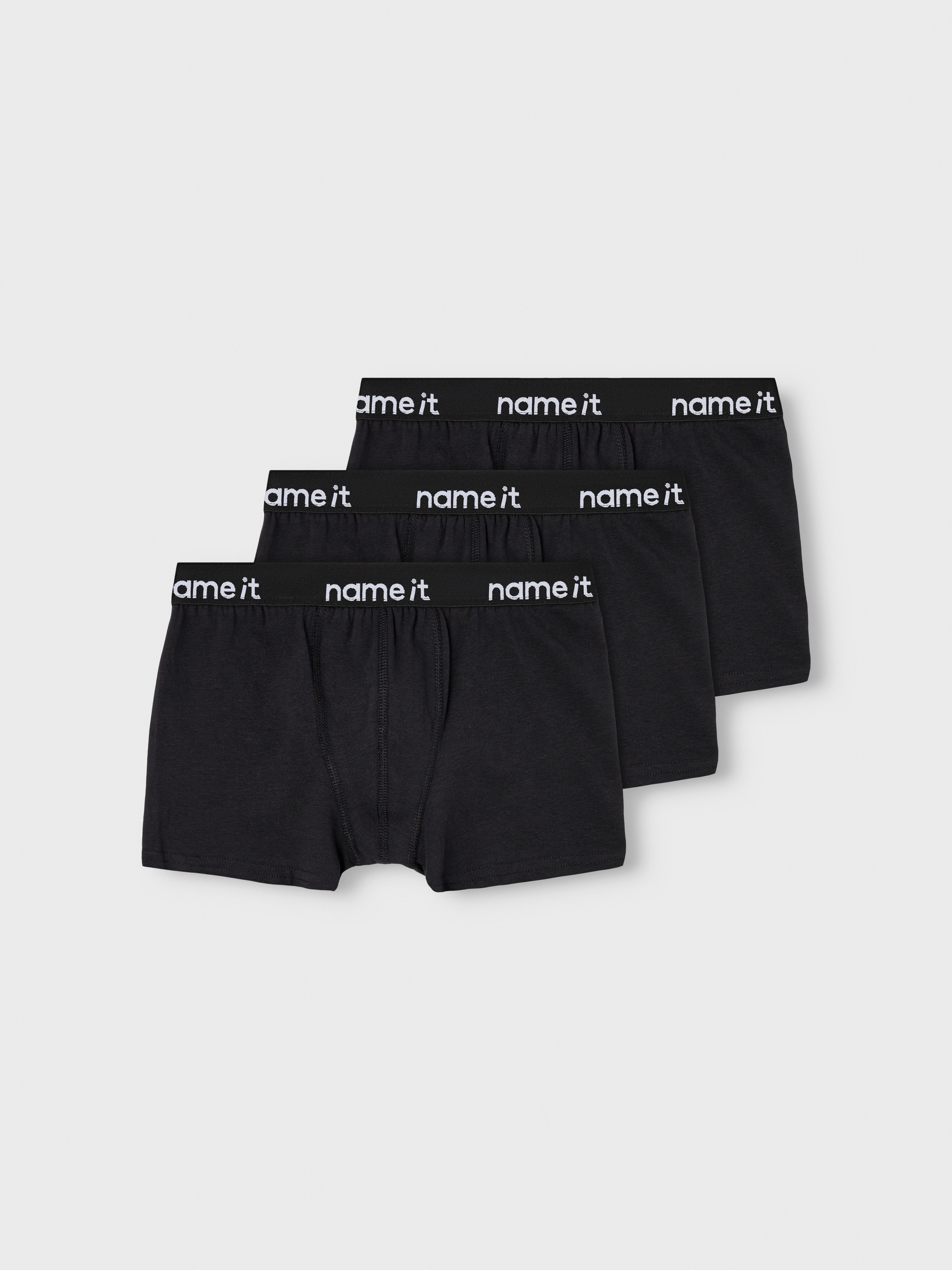 Name It Trunk NKMBOXER 3P (Packung, 3-St) eng, Jersey, Logoschriftzug, angesetztes Bündchen
