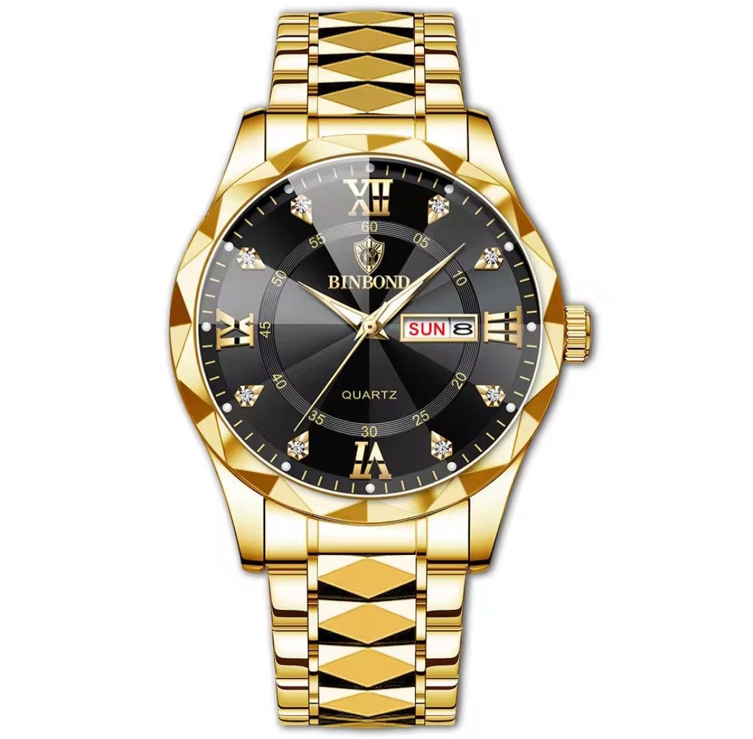 BinBond Quarzuhr Multifunktionsuhr Armbanduhr Chronograph Herrenuhr günstig online kaufen
