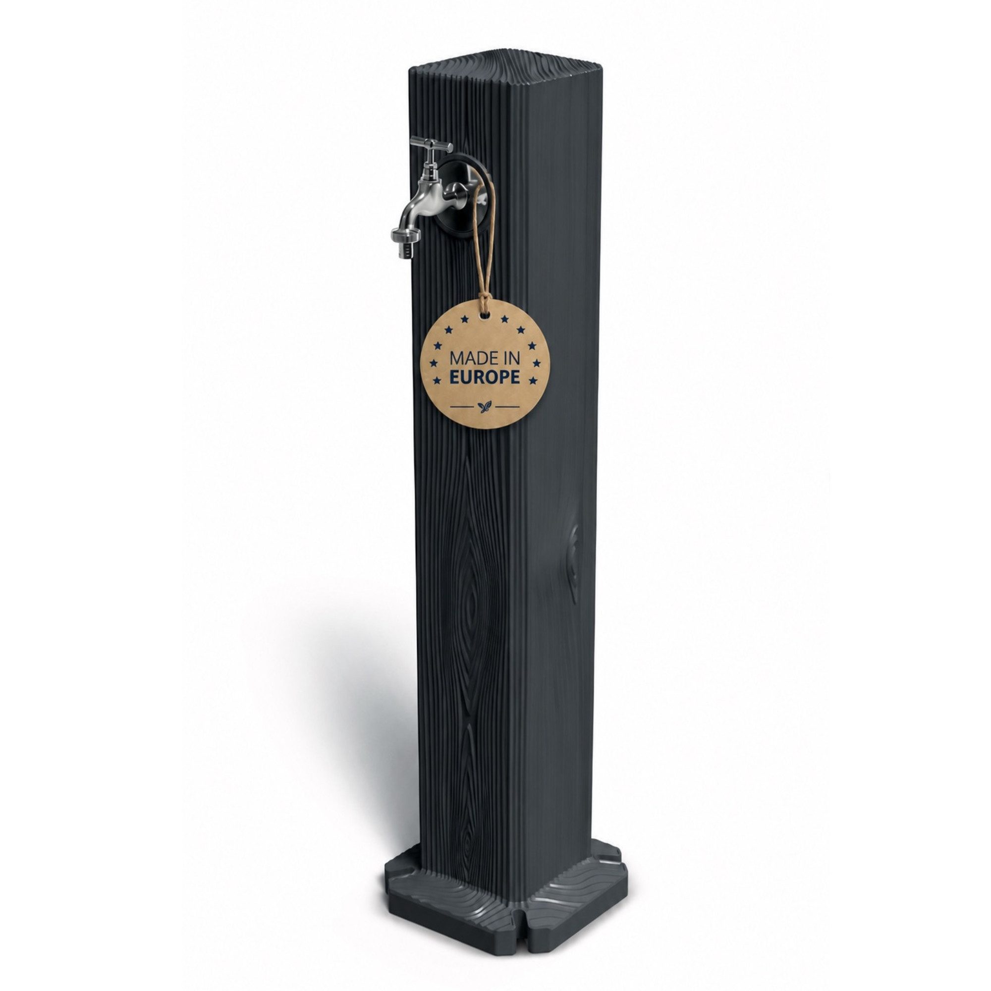 YourCasa Gartenbrunnen Timberline Wassersaüle Garten 90cm Holzoptik, Made in Europe