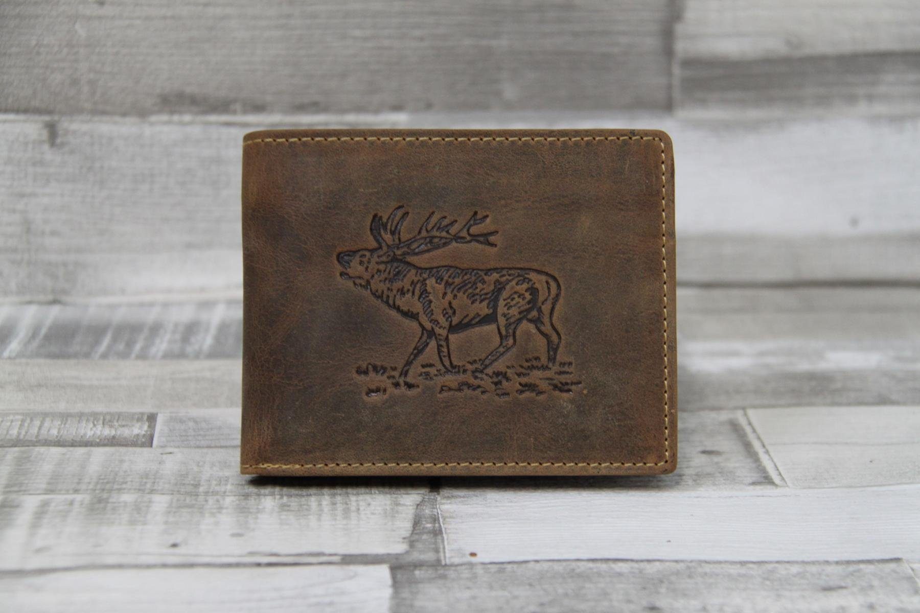 Greenburry Geldbörse Jägerbörse Leder Vintage mit Hirschmotiv – Scheintasch günstig online kaufen