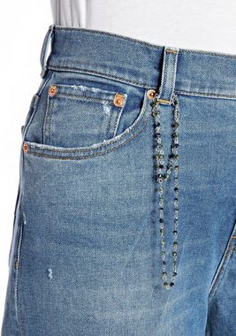 Replay Straight-Jeans KILEY im Used Look mit Kettendetail