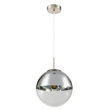 etc-shop LED Pendelleuchte, Leuchtmittel inklusive, Warmweiß, Decken Pendel Leuchte Wohn Zimmer Glas Kugel Hänge Lampe chrom klar im