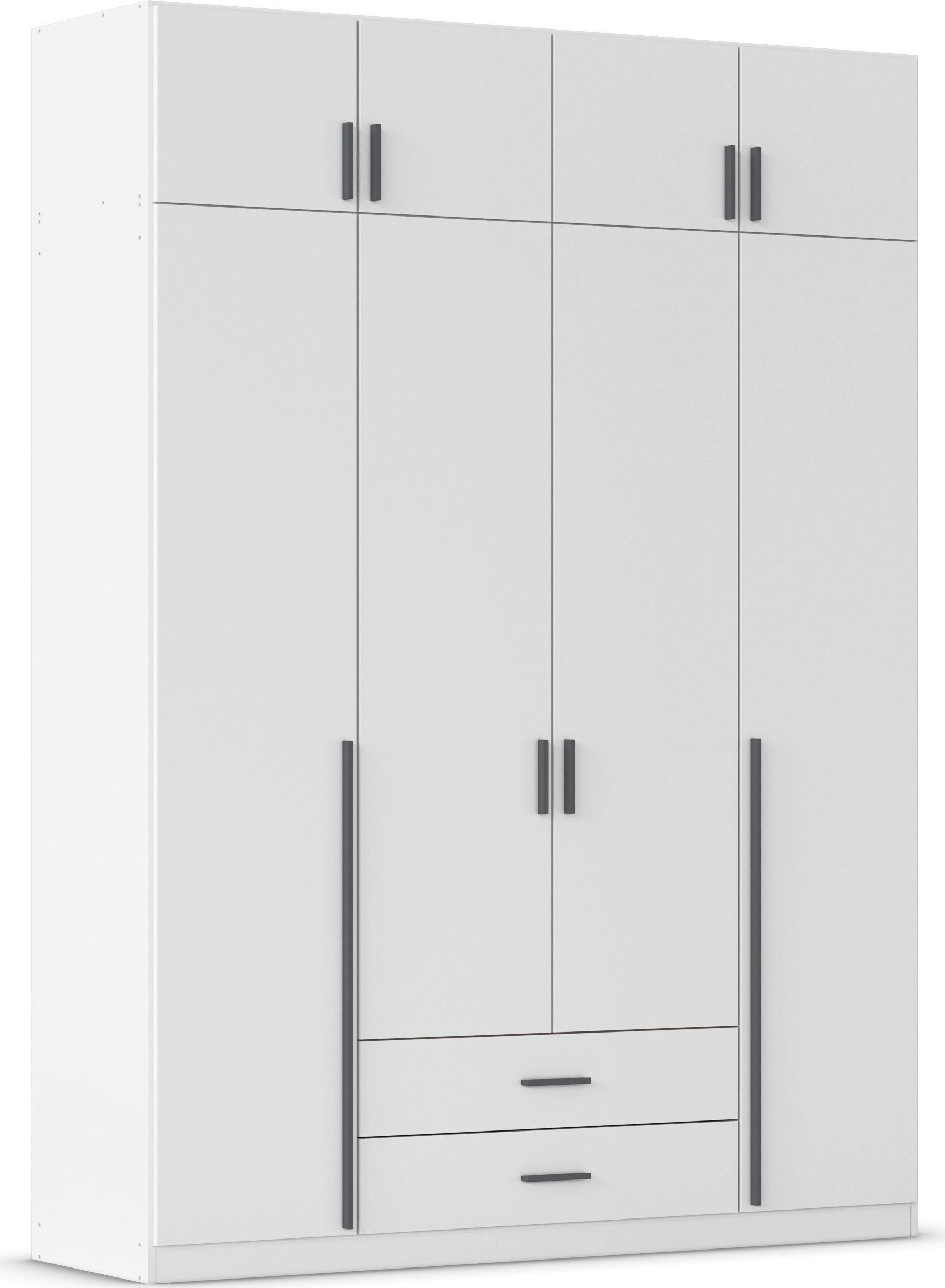 rauch Kleiderschrank Schrank Garderobe Wäscheschrank GAMMA in 4 Breiten 91-226 cm (3 verschiedene Ausstattungen BASIC/CLASSIC/PREMIUM (inkl. SOFT-CLOSE) mit Schubladen und Schrankaufsatz, schlichtes Design MADE IN GERMANY