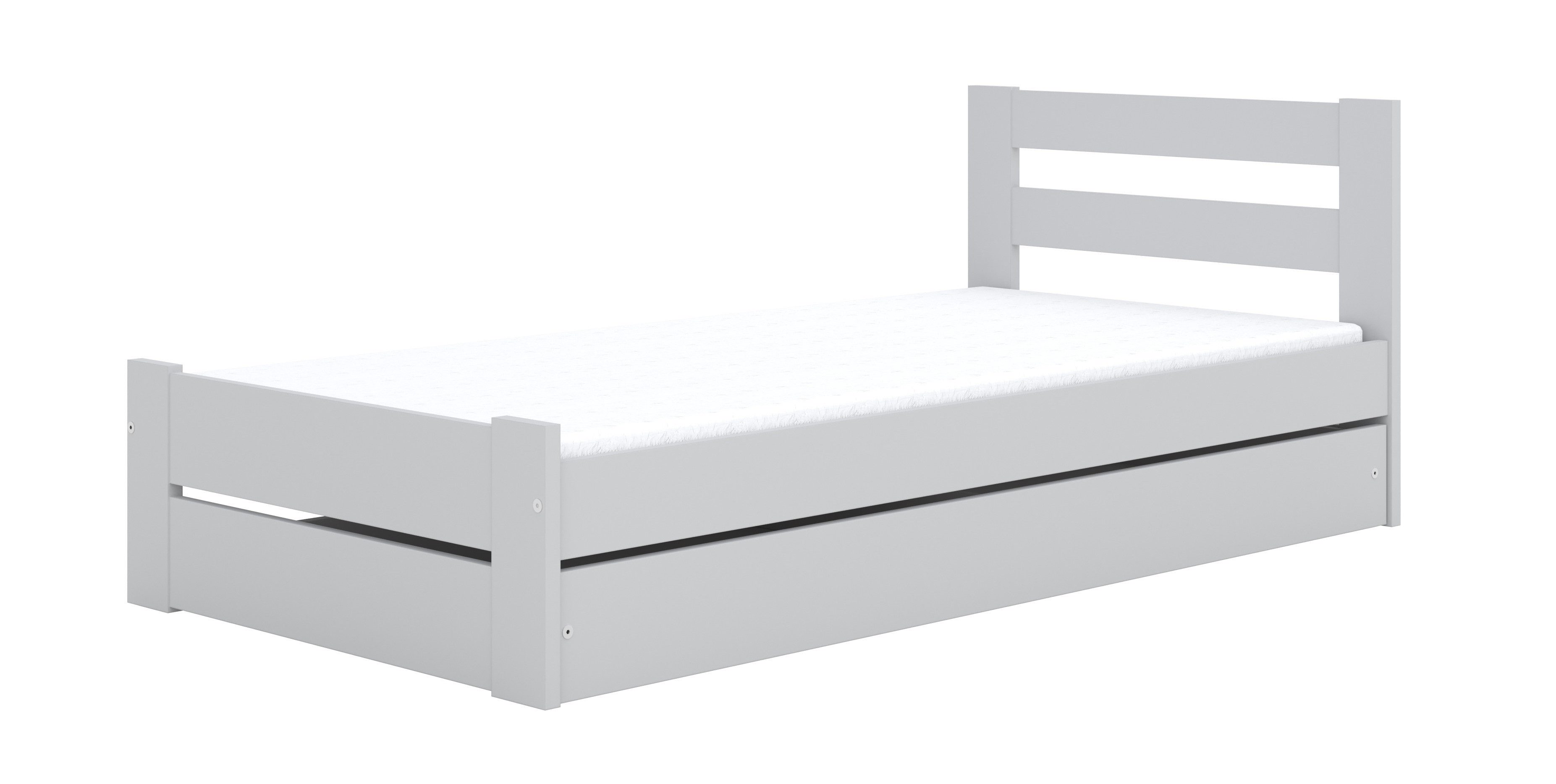 99rooms Bettgestell Lumon (Bett, Kinderzimmerbett), Modern Design, Liegekomfort, Mit Lattenrost und Matratze