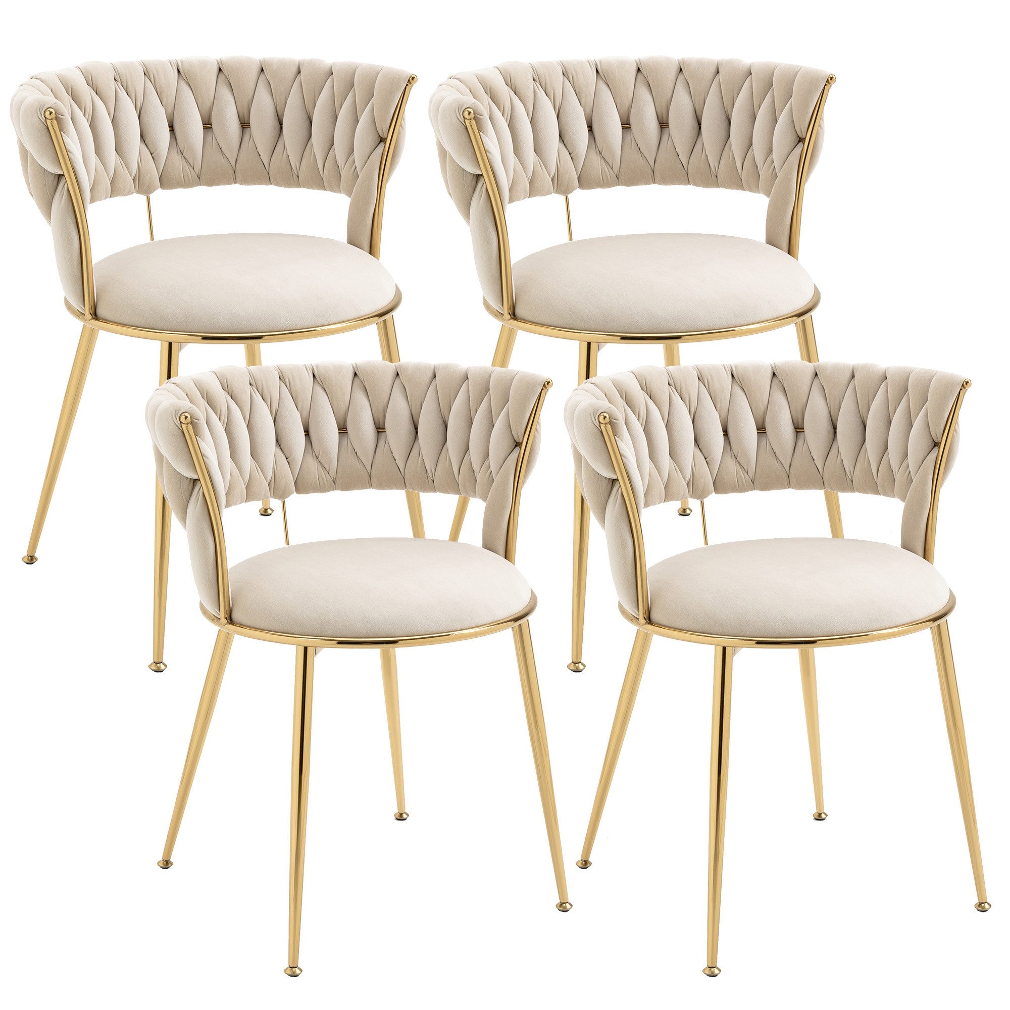 LVHOM Esszimmerstuhl Luxuriöse Samt-Stühle 2er-/4er-/6er-Set mit Rückenlehn günstig online kaufen