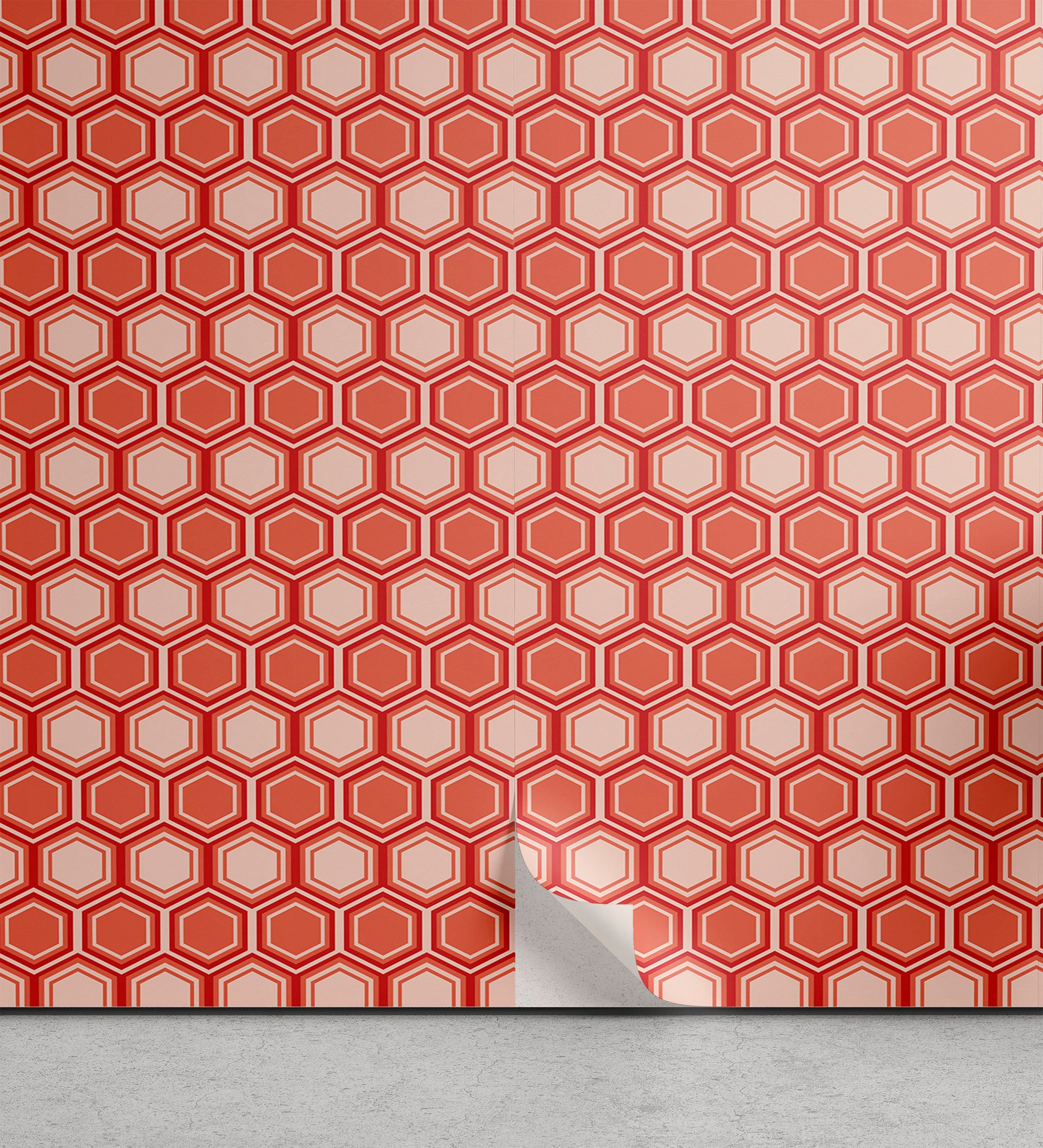 Hexagonal Geometrisch Wohnzimmer selbstklebendes Abakuhaus Tile Comb Vinyltapete Küchenakzent,