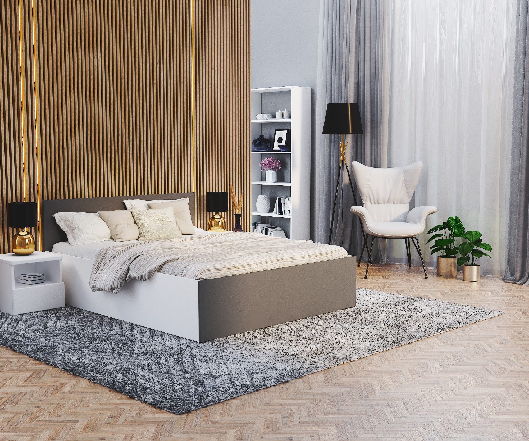 FDM Stauraumbett Bettgestell Bettrahmen Doppelbett 120x200, 140x200, 160x20 günstig online kaufen