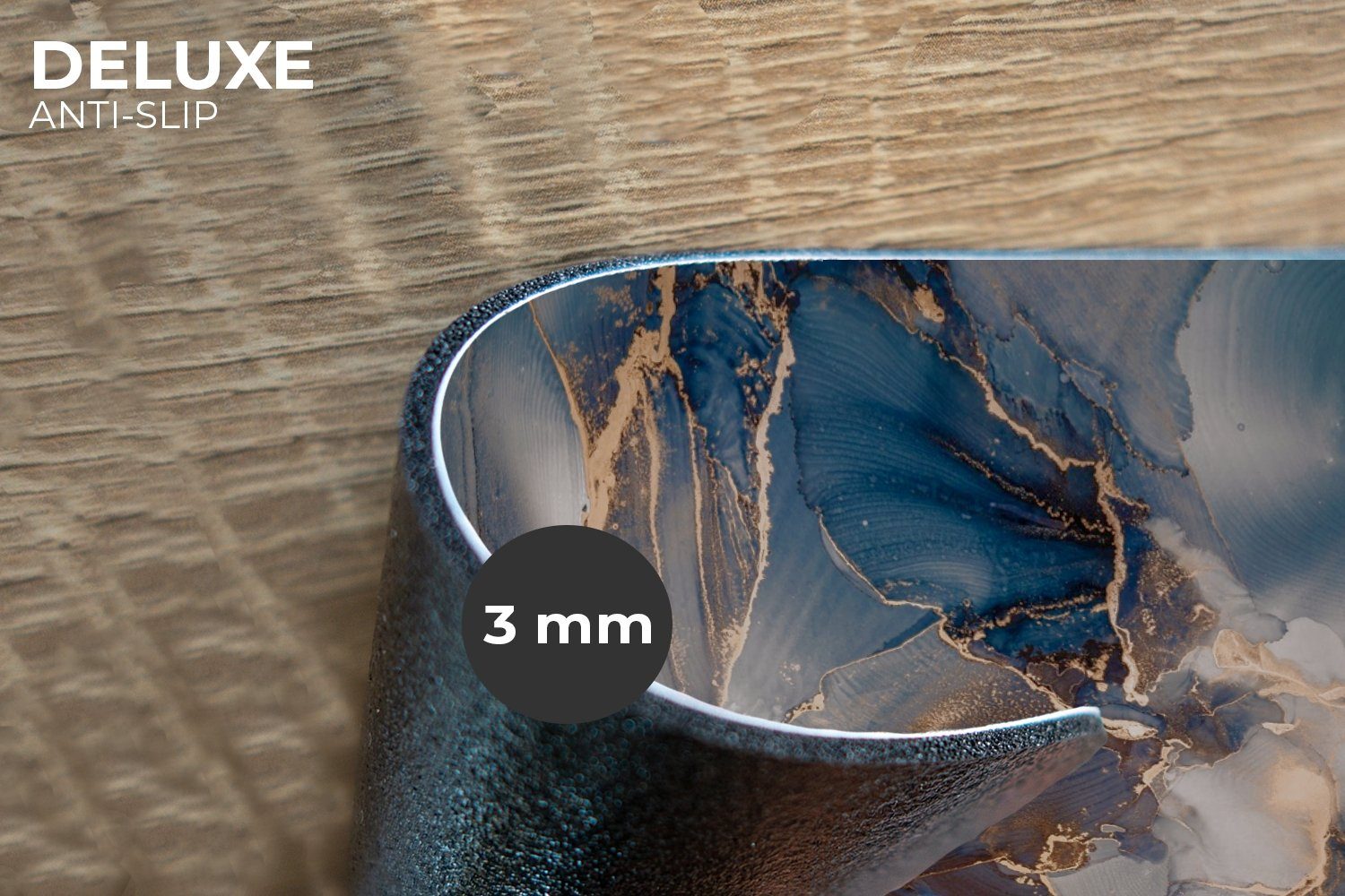 MuchoWow Platzset Marmor - Grau - Blau - Luxus - Gold, (6-St), Platzsets, T günstig online kaufen