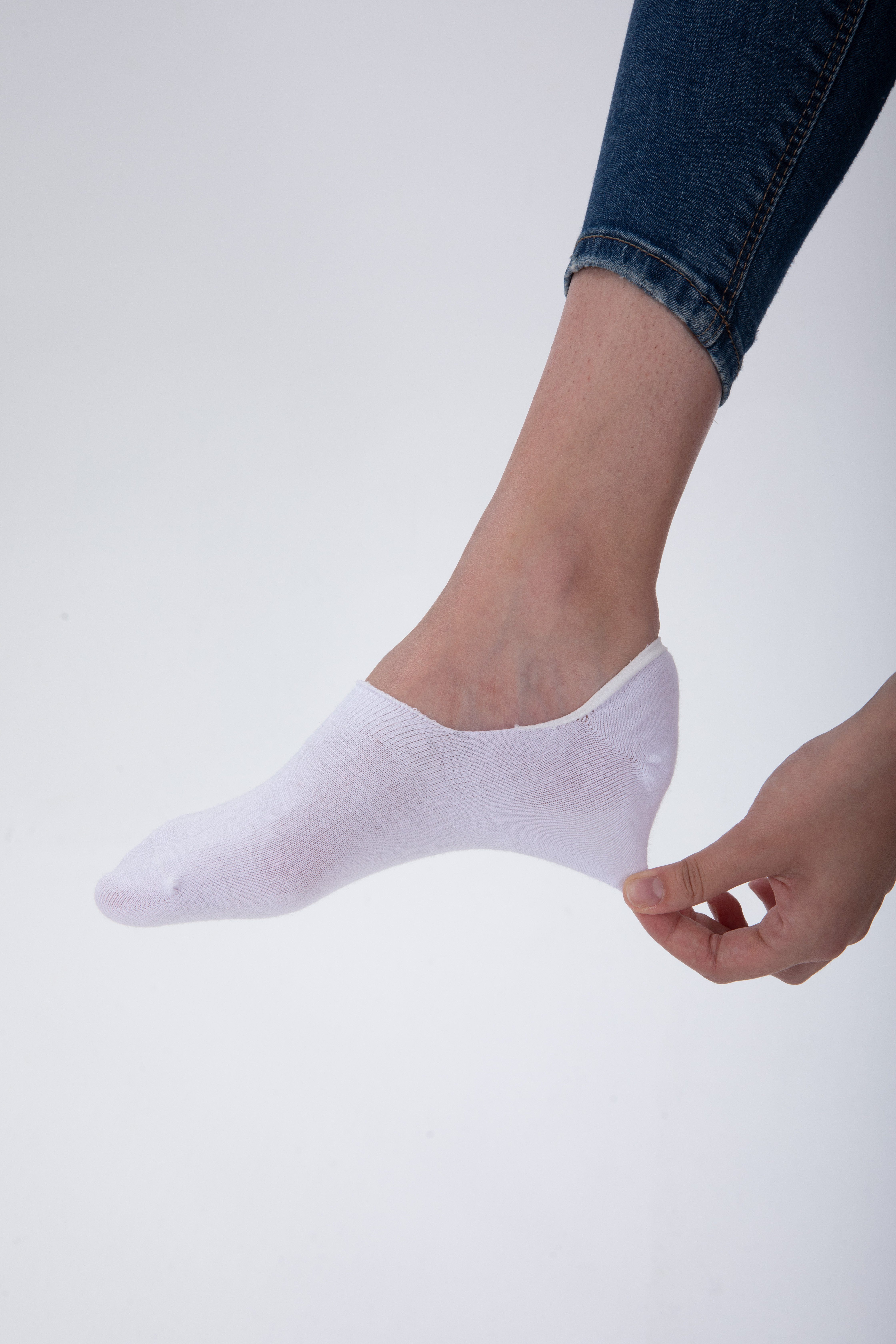 NERS Füßlinge für Damen und Herren aus gekämmter Baumwolle und ohne drückende Naht (6-Paar) Rutschfest und unsichtbar im Schuh