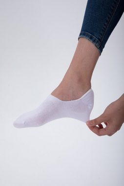 NERS Füßlinge für Damen und Herren aus gekämmter Baumwolle und ohne drückende Naht (6-Paar) Rutschfest und unsichtbar im Schuh