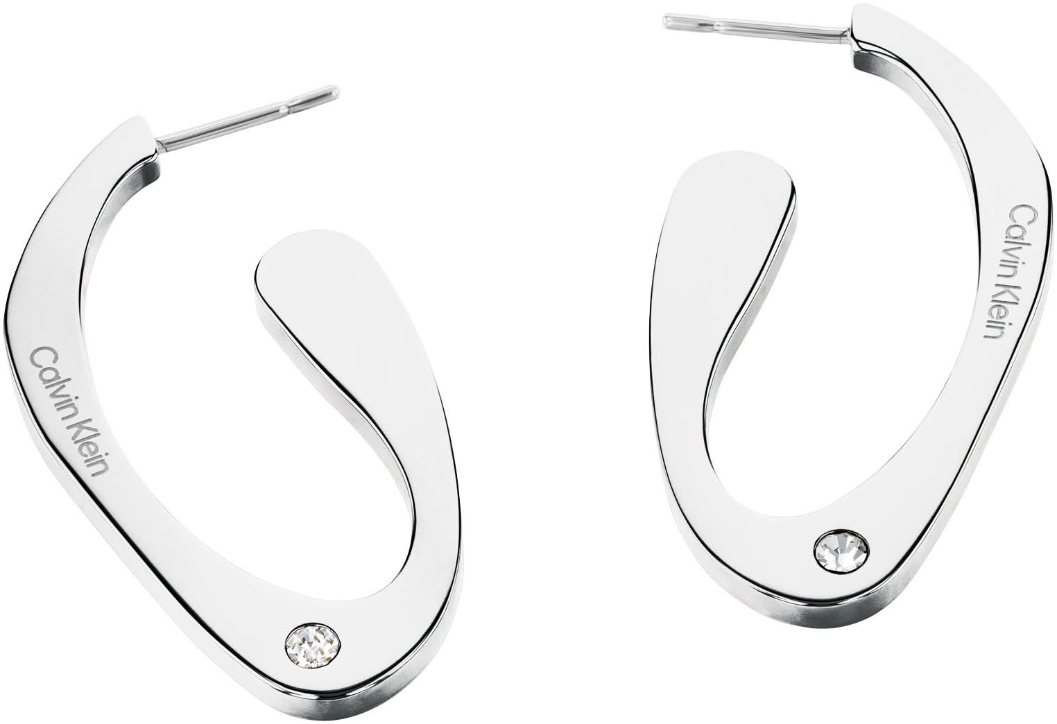 Calvin Klein Paar Creolen HARMONIOUS CONNECTION, mit Glasstein