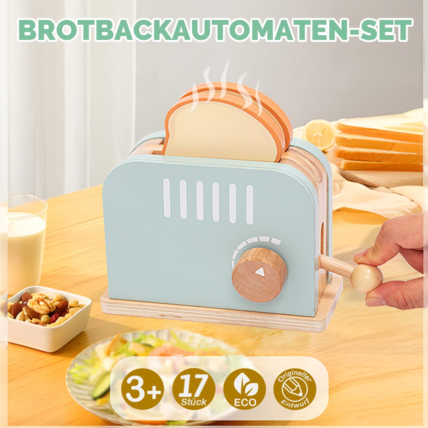 Esun Spielküche Holz Toaster & Sandwich günstig online kaufen