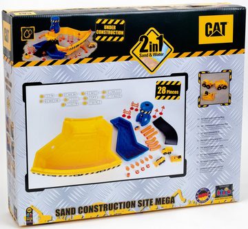 Klein Spielzeug-Radlader Caterpilar CAT Sandbaustelle Mega, (Set, 28-tlg), mit 3 Cat® Fahrzeugen; Made in Germany