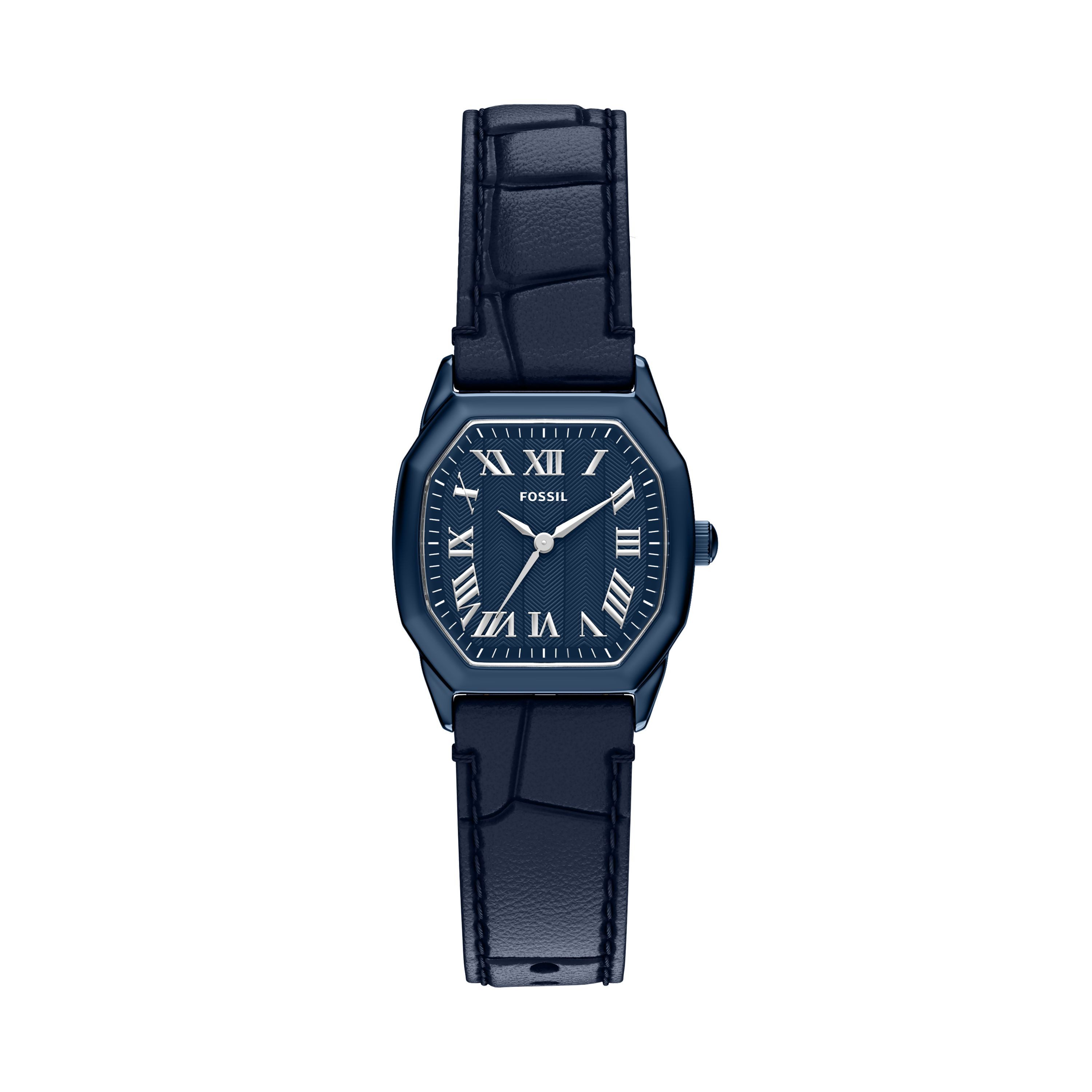 Fossil Quarzuhr Harlow ES5481, Armbanduhr, Damenuhr, Lederarmband, analog