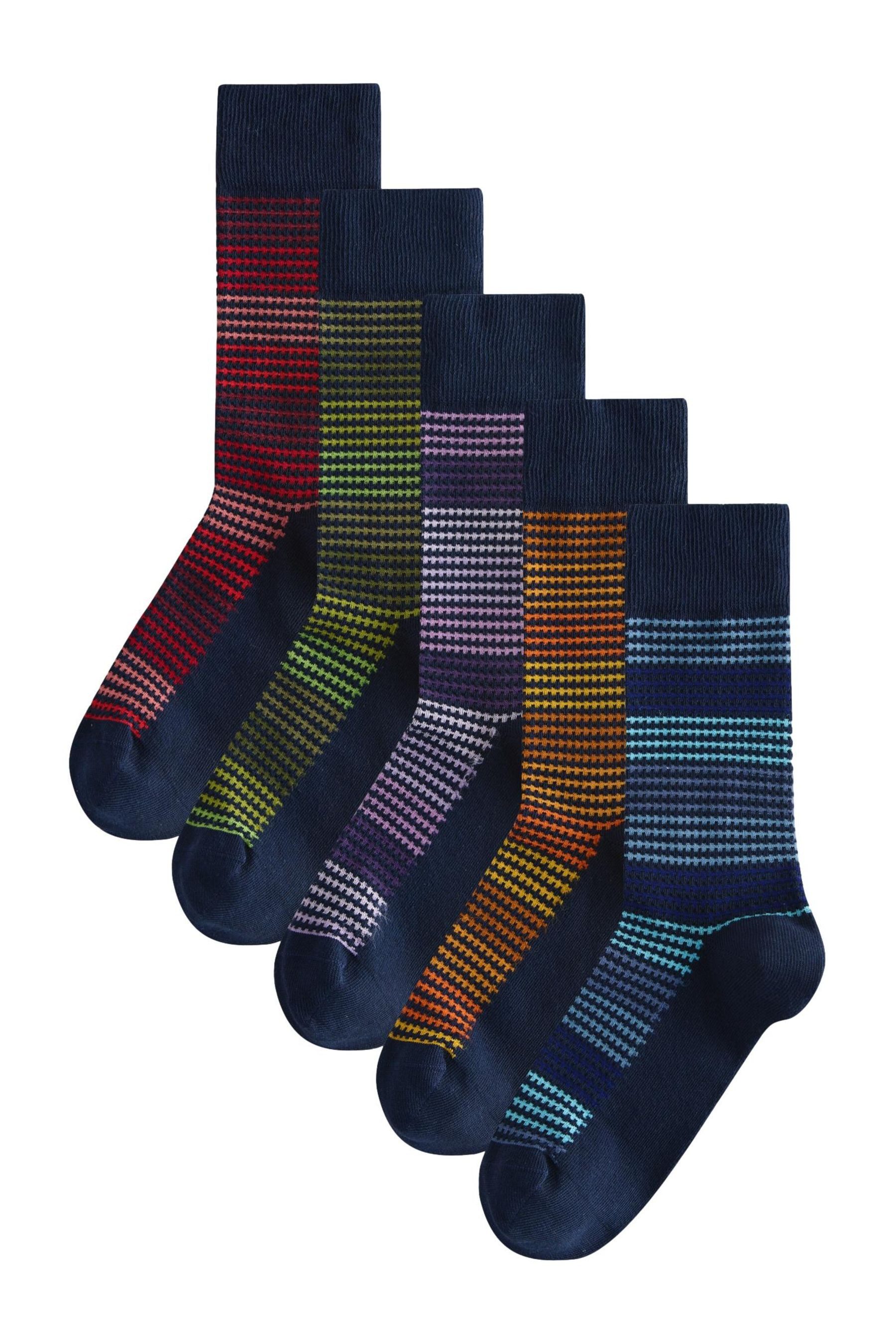 Navy Blue Textured Stripe