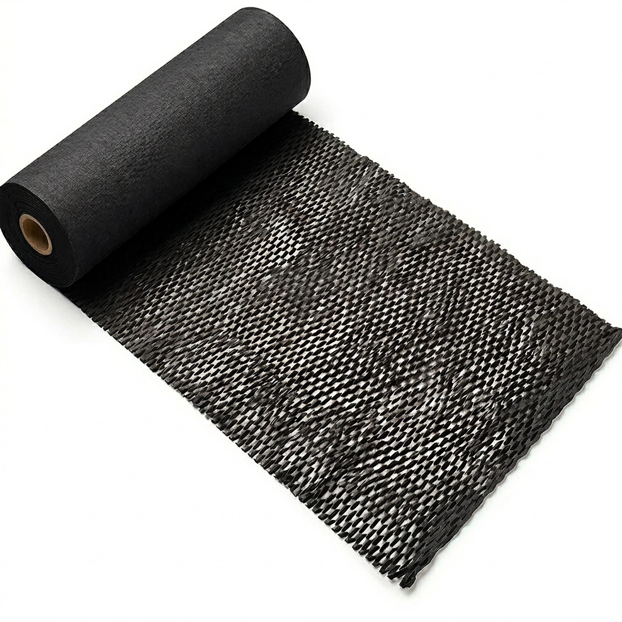 Creativery Packpapier, Wabenpapier 50cm x 25m Rolle für Verpackung & Polsterung Schwarz