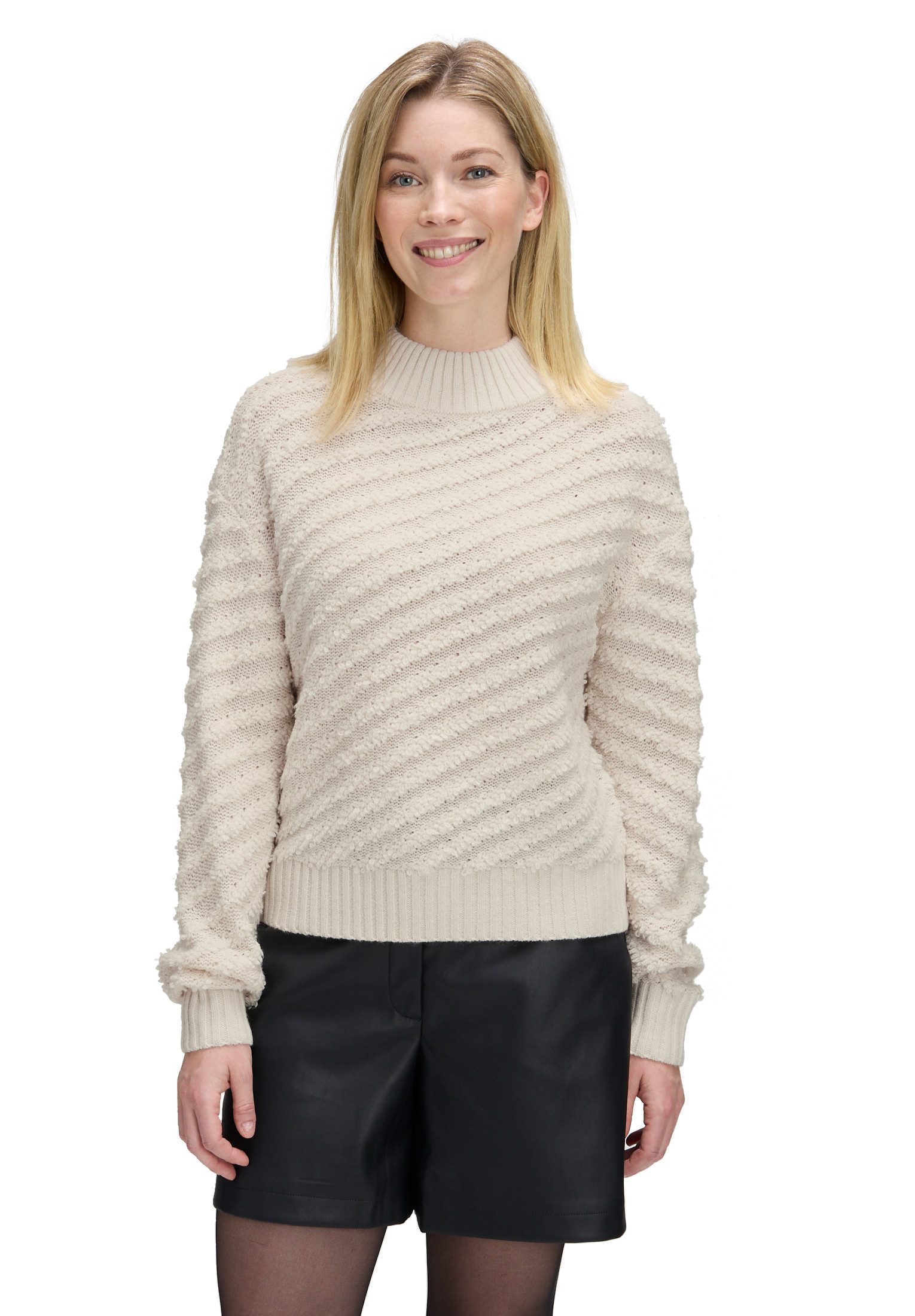 Betty&Co Strickpullover Damen mit Struktur (1-tlg)