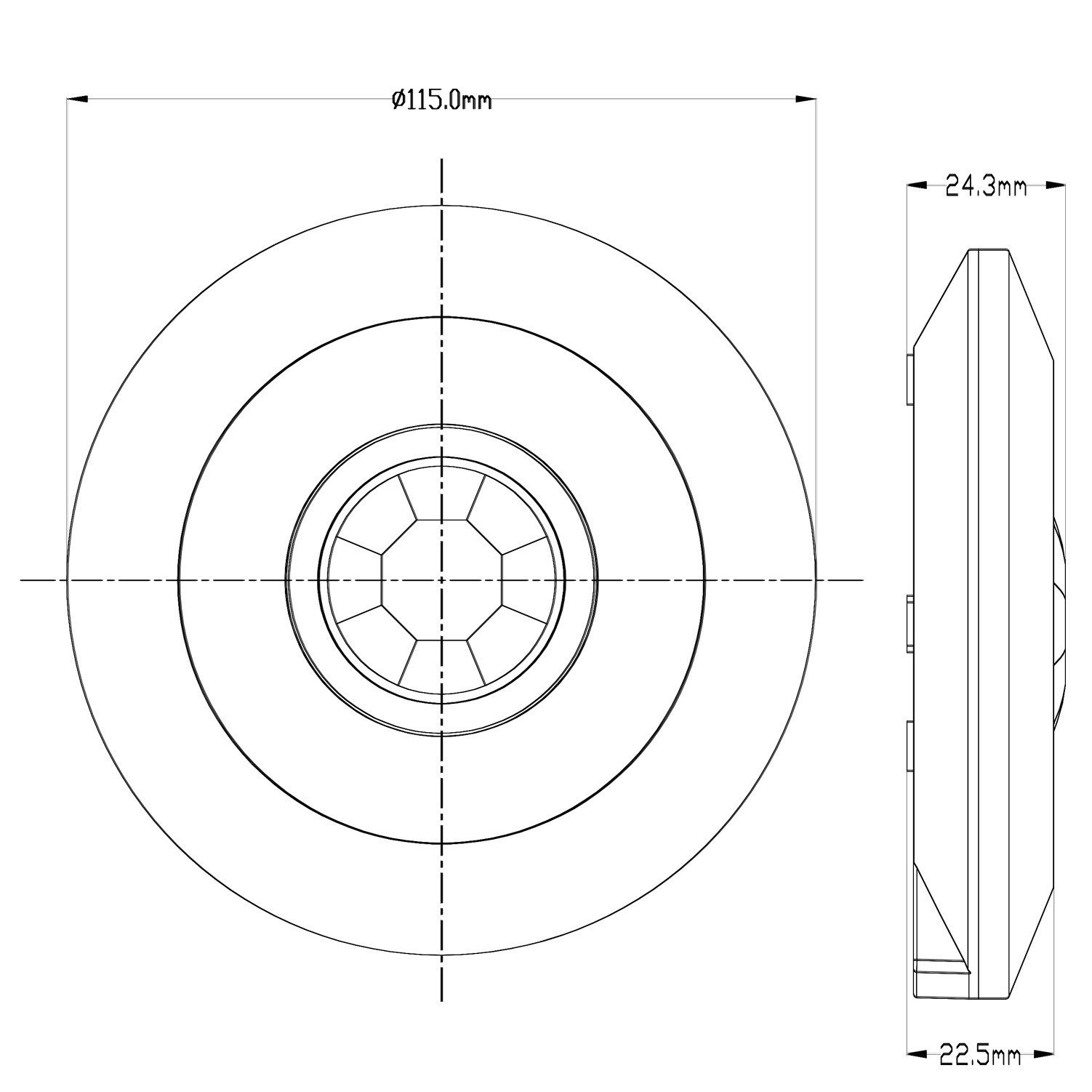 Maclean Bewegungsmelder MCE85, Infrarot-Bewegungssensor 360°