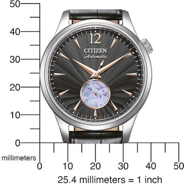 Citizen Automatikuhr NH9131-14E, Armbanduhr, Herrenuhr, offene Unruh