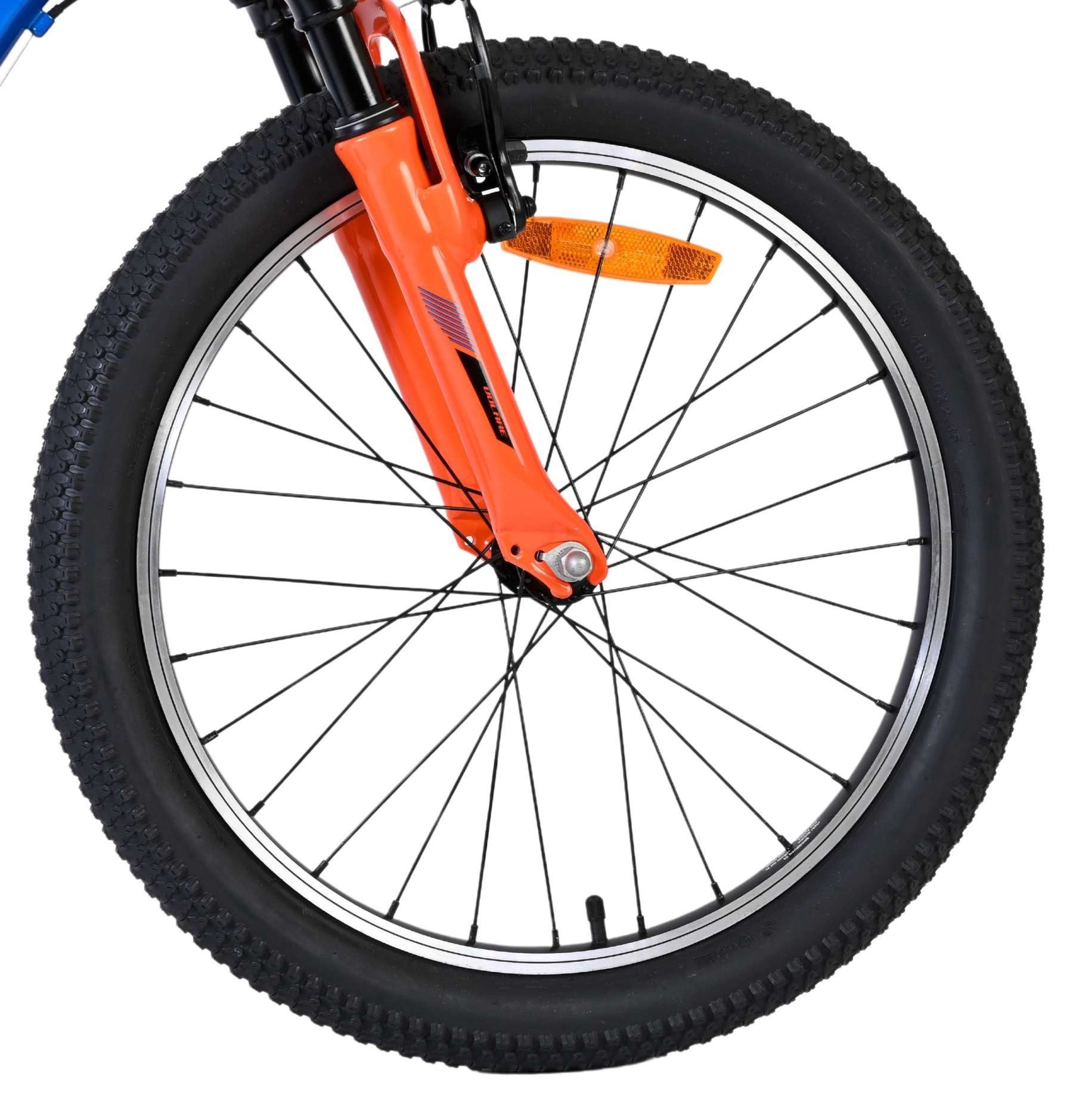 Volare Kinderfahrrad Boost 20 Zoll Blau/Grau mit 7 Gängen und Handbremse, Shimano 7-Gang-Schaltung, sportliches Design, zwei Handbremsen