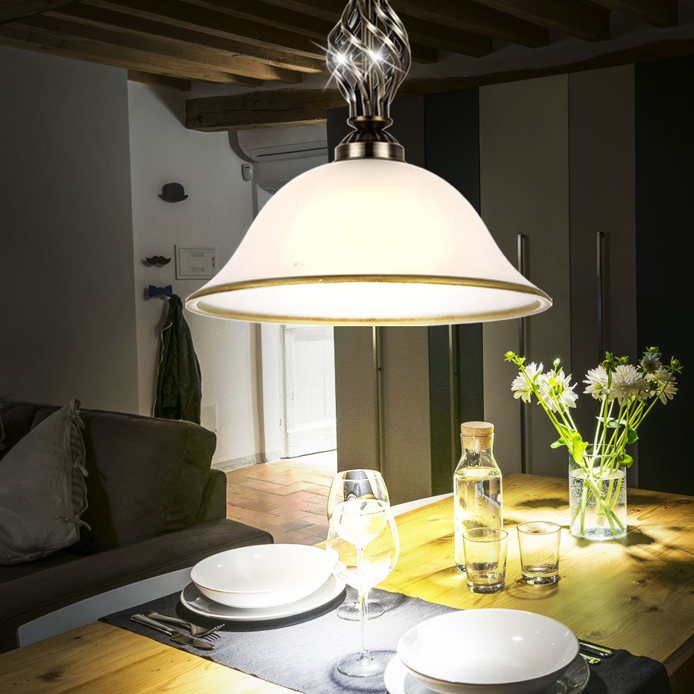 Glasleuchte Globo Leuchtmittel Küchen Pendellampe inklusive, Deckenleuchte, Hängeleuchte nicht