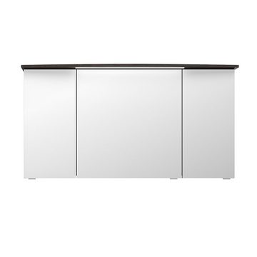 Lomadox Spiegelschrank SINTRA-66 142cm, mit LED-Leuchte im Kranzboden, in Maroni (Kastanie), montiert