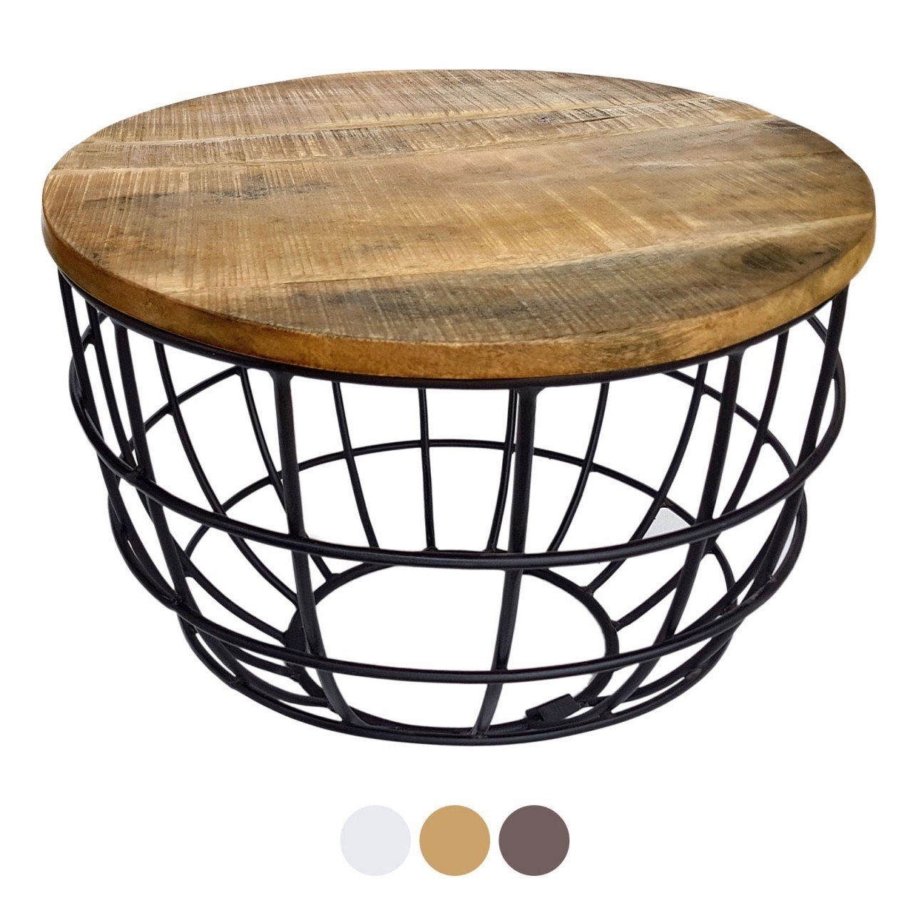 tinkaro Couchtisch ERDET Altholz/Eisen Natur günstig online kaufen