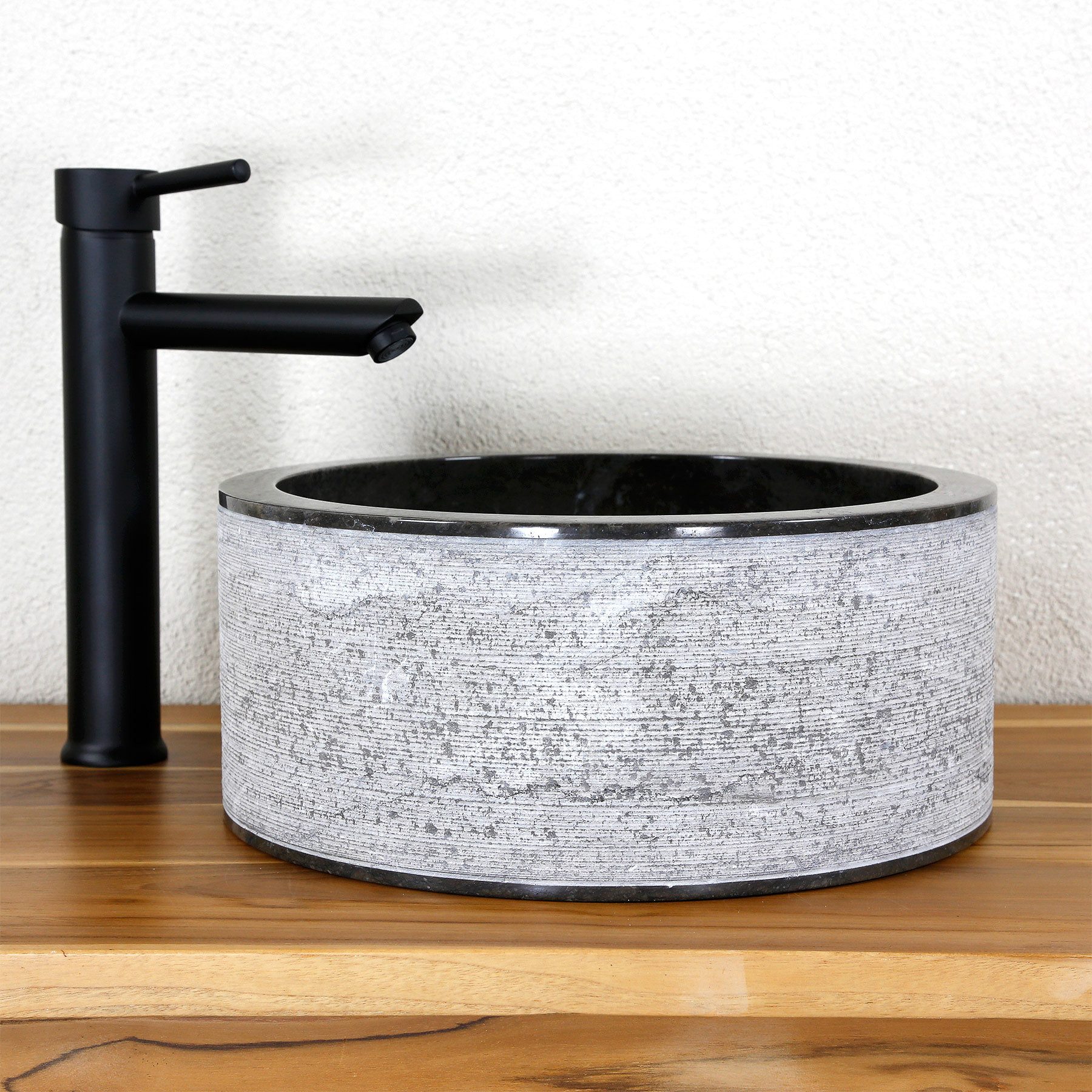 Casa Moro Waschtisch Naturstein Waschbecken - Marmor Aufsatzwaschbecken Bad Gäste-WC (Einzigartiges Handwaschbecken Badezimmer, Wohn Live Style), Handgemacht MW303515