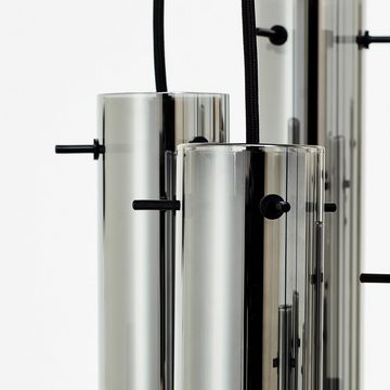 Lightbox Pendelleuchte, ohne Leuchtmittel, Hängelampe, kürzbar, 2 m Höhe, Ø 52 cm, 14 x E14, max. 25 W, Rauchglas