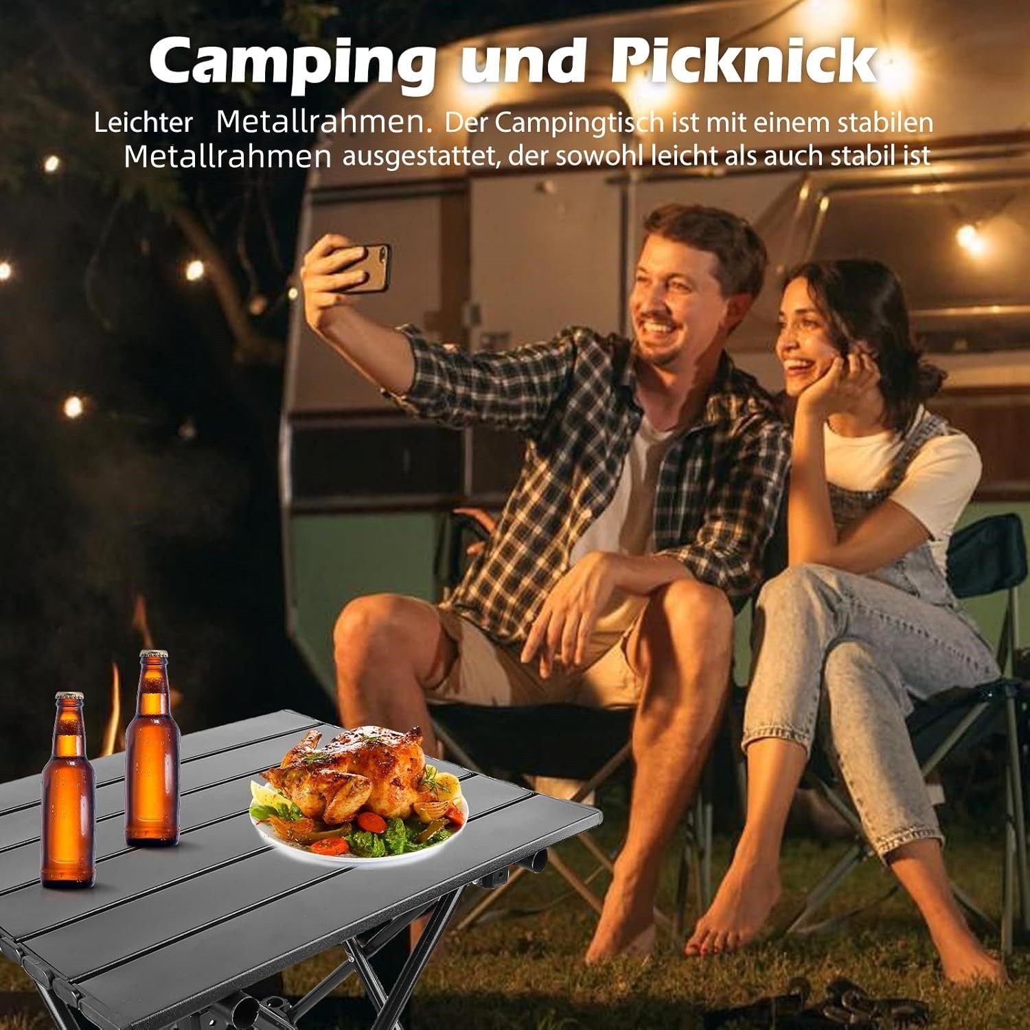 BlingBin Campingtisch Klapptisch Klein, Tragbar Beistelltisch günstig online kaufen