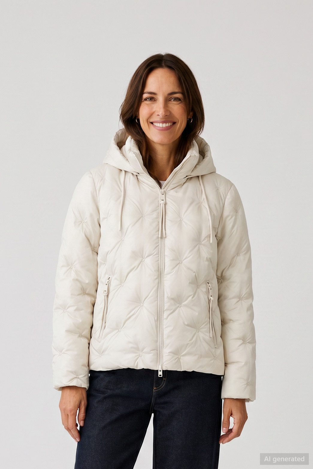 Barbara Lebek Steppjacke warme Damenjacke oder Herbstjacke mit abnehmbarer Kapuze