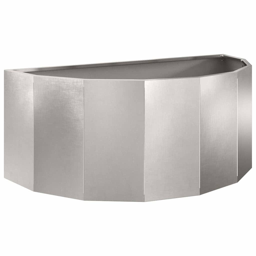 vidaXL Blumentopf Pflanzkübel Silber 90 x 45 x 35 cm Edelstahl (1 St)