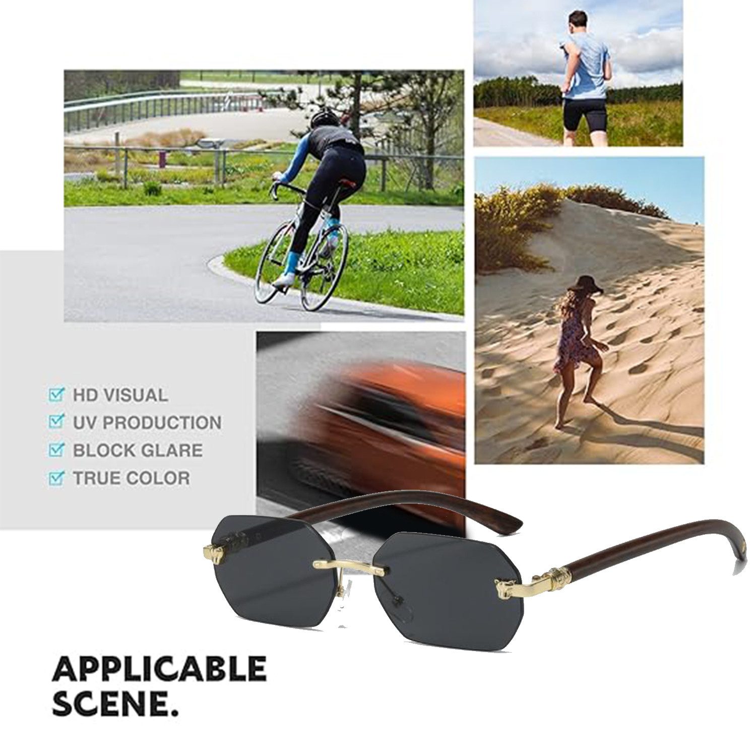 ZEUOPQ Sonnenbrille Polarisierte Sonnenbrille UV-Schutz Damen günstig online kaufen